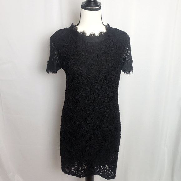 Zara Dresses & Skirts - Zara Black Lace Dress, Stretch